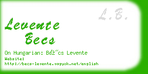 levente becs business card